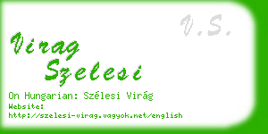 virag szelesi business card